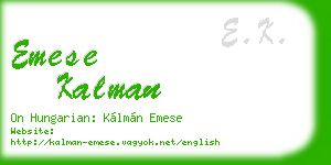 emese kalman business card